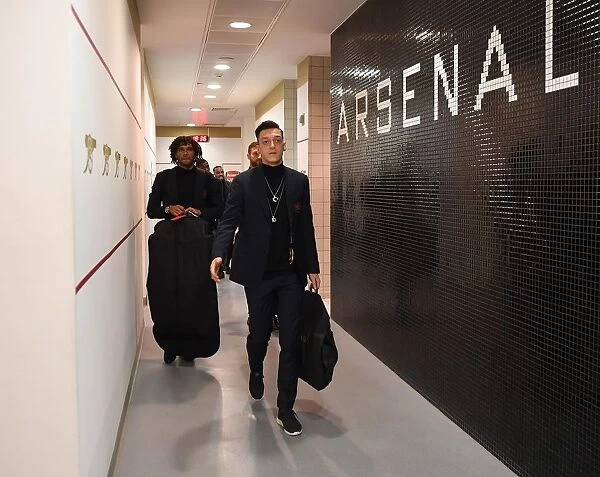 Arsenal FC: Mesut Ozil in the Changing Room before Arsenal vs Valencia - UEFA Europa League Semi-Final, First Leg (2018-19)