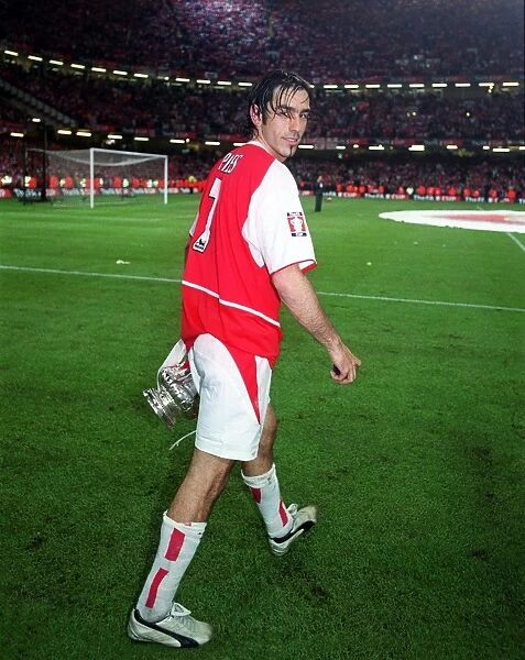 Arsenal goalscorer Robert Pires with the F. A. Cup