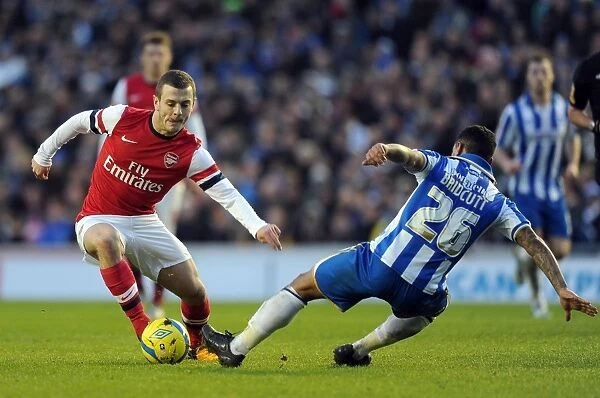 Arsenal's Midfield Showdown: Jack Wilshere vs. Liam Bridcutt - FA Cup Clash between Arsenal and Brighton & Hove Albion