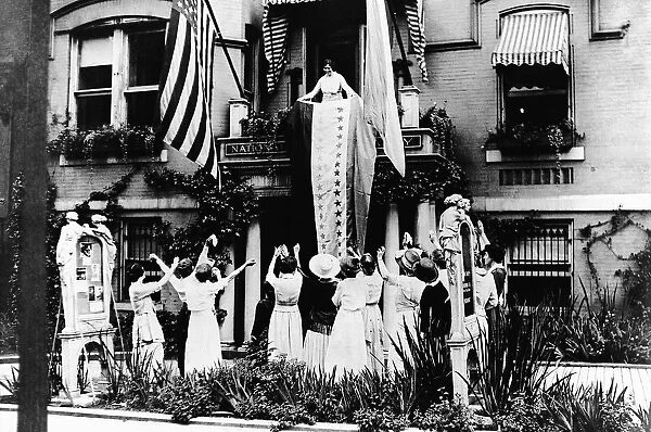 Alice Paul and other women celebrating