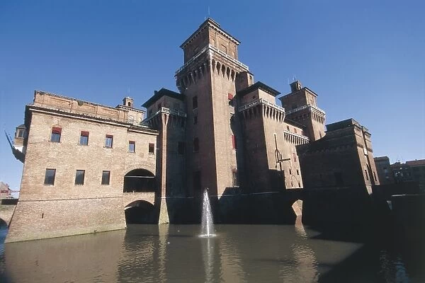 Italy, Emilia-Romagna Region, Ferrara, Este Castle exterior