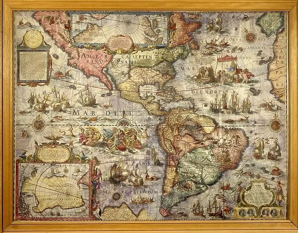 Map of America created by Joan Blaeu, 1686