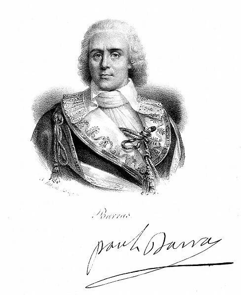 Paul Jean Francois Nicolas, Comte de Barras (1755-1829) French revolutionary. Lithograph