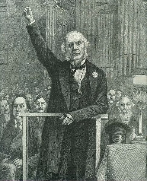 William Ewart Gladstone (Liberal) campaigning in Edinburgh during the 1892 election