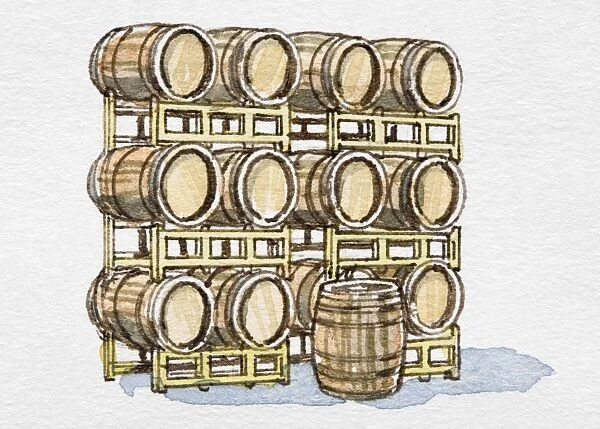 Barrels in stack