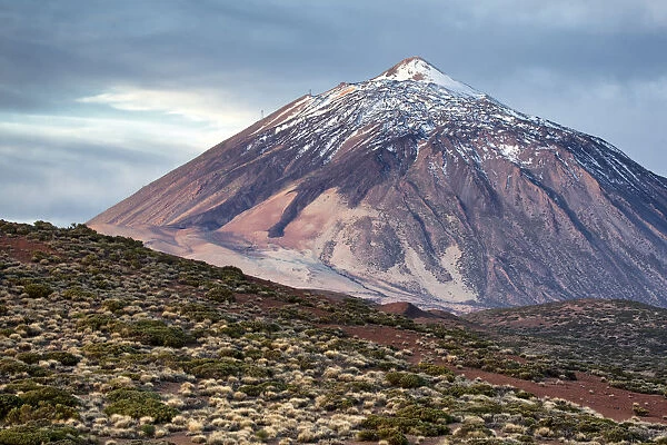 Snow-capped Mount Teide from Las Canadas