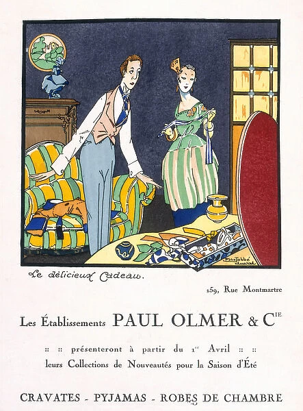 Advertisement for Paul Olmers Summer Collection, c. 1920s (pochoir print)