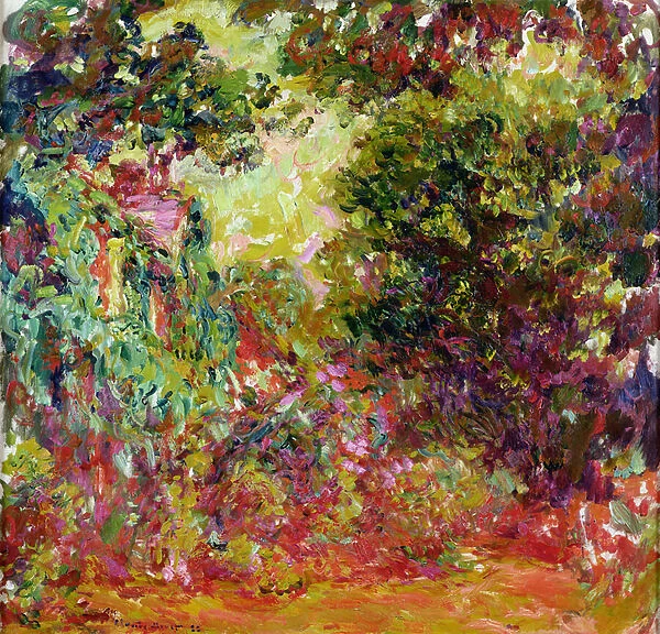 The Artists House from the Rose Garden, 1922-24 (oil on canvas)