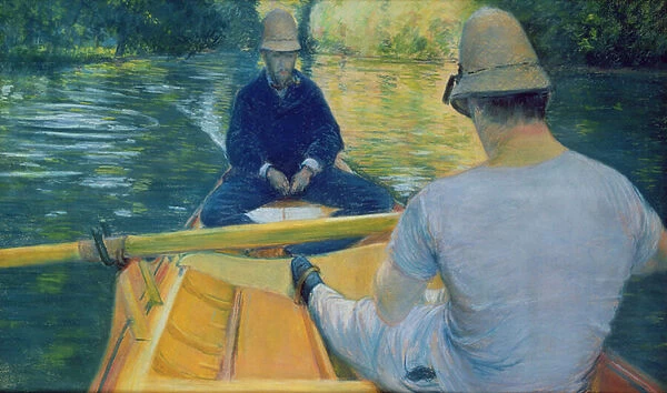 Boaters on the Yerres (oil on canvas)