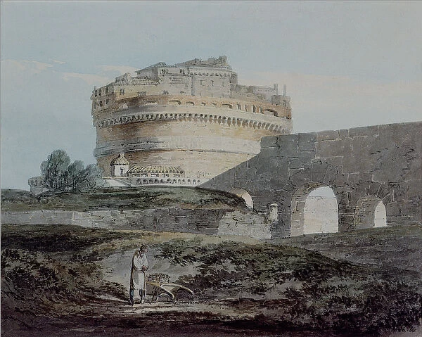 Castle of San Angelo, Rome (w  /  c on paper)
