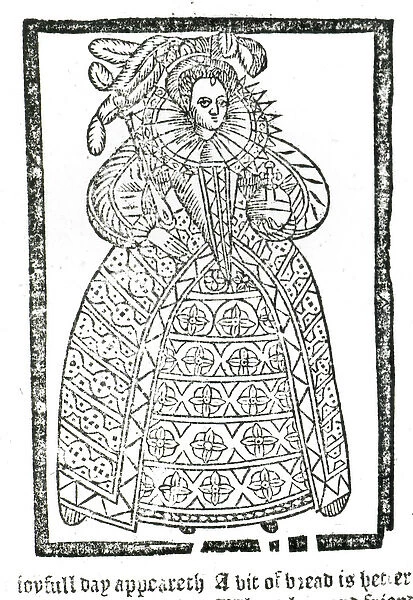 Elizabeth I (1533-1603) (woodcut) (b  /  w photo)