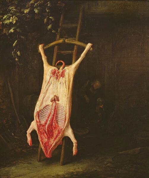 Flayed Pig (oil on panel)
