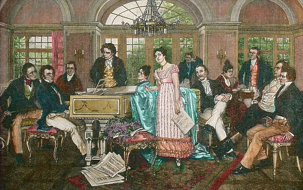 FRANZ SCHUBERT (1797-1828) Austrian composer - Schubert Evening at Joseph von Spaun