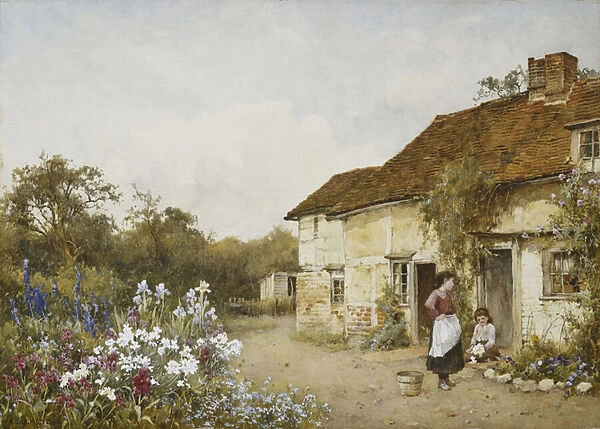 At George Green, near Windsor, (watercolour heightened with white)