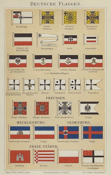 German flags (colour litho)