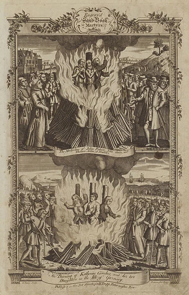 Illustration for Foxs Book of Martyrs, 1776 edition (engraving)
