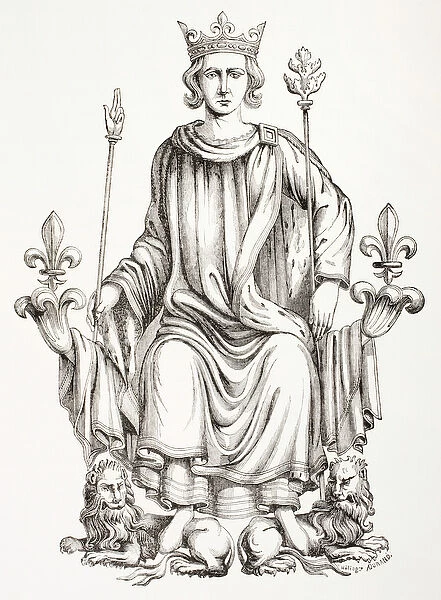 King Charles VI of France on his throne, from Les Arts au Moyen Age, published 1873