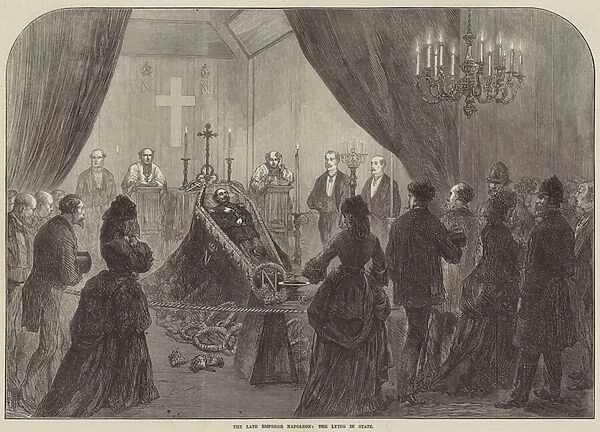 The Late Emperor Napoleon, the Lying in State (engraving)
