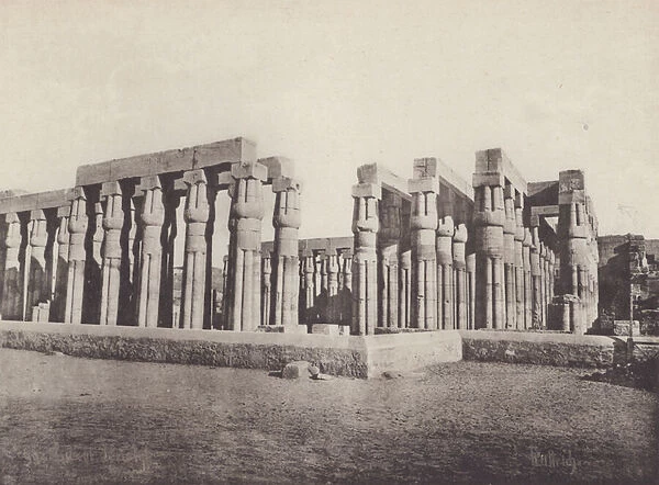 Luxor-Temple, The Colonnade (b  /  w photo)