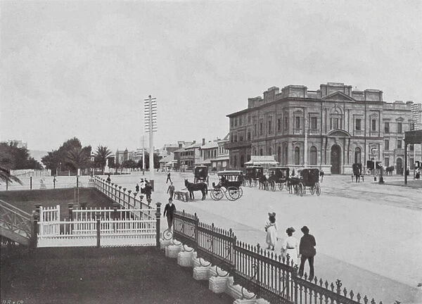 North Terrace, Adelaide, looking East from steps of Parliament House (b  /  w photo)
