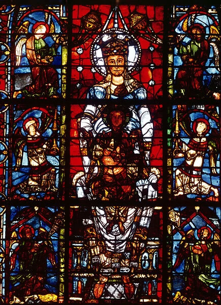Notre-Dame de la Belle Verriere, from the south choir (stained glass) (detail of 98069)