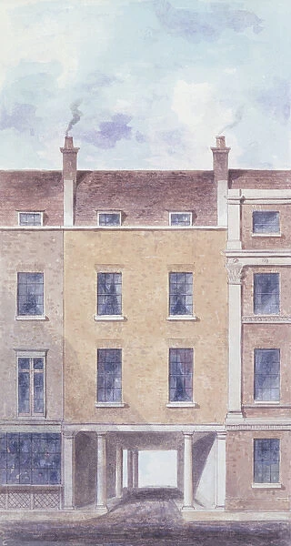 The Old Entrance to Scotland Yard, 1824 (w  /  c on paper)