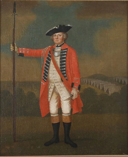 Portrait of a British Infantry Officer, c. 1740-50 (oil on canvas)