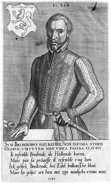 Portrait of Count Henry of Brederode (1531-68) 1566 (engraving) (b  /  w photo)