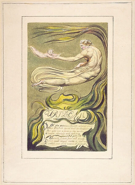 Preludium, Plate 2a from The First Book of Urizen, 1794 (colour-printed