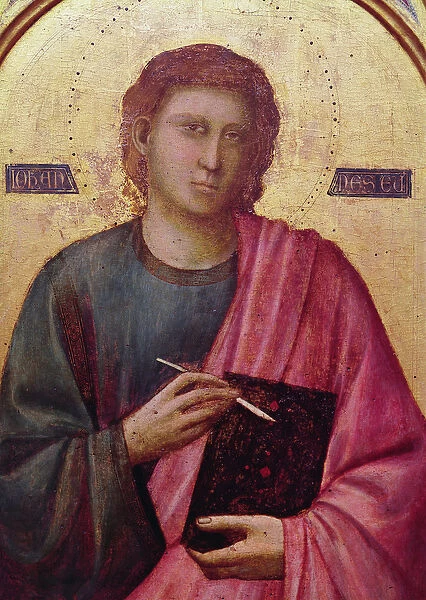 St. John the Evangelist, left panel of the Badia Altarpiece, c. 1301 (tempera on panel)