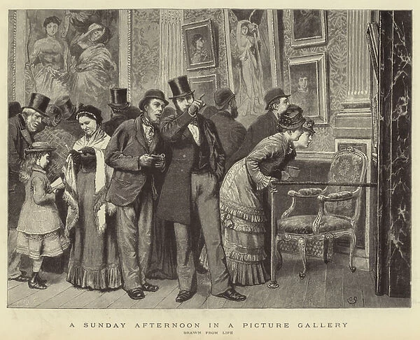 A Sunday Afternoon in a Picture Gallery (engraving)