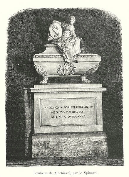 Tombeau de Machiavel, par le Spinazzi (engraving)