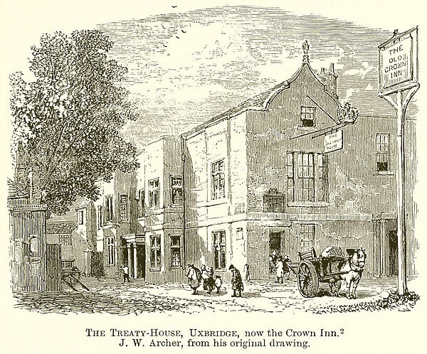 The Treaty-House, Uxbridge, now the Crown Inn (engraving)