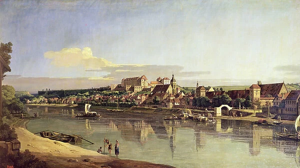 View of Pirna from the right bank of the Elbe, c. 1753 (oil on canvas)