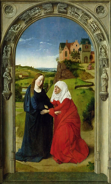 The Visitation, c. 1445 (oil on panel) (detail of 36895)