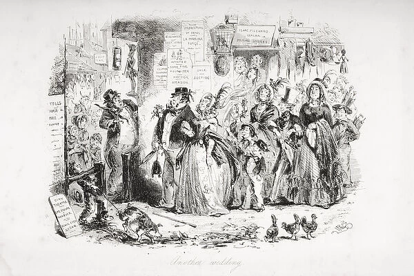 Another wedding, illustration from Dombey and Son by Charles Dickens (1812-70)
