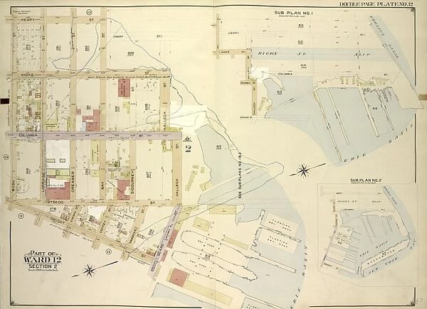 Brooklyn, Vol. 1, Double Page Plate No. 12; Part of Ward 12, Section 2; Map bounded