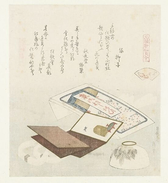 Color shell Irogai title object comparison Genroku poems