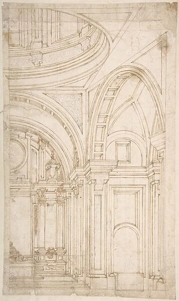 Design Interior East Church 1600-1697 Graphite