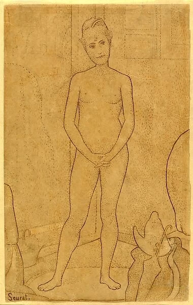 Georges Seurat, Study after The Models, French, 1859-1891, 1888, pen