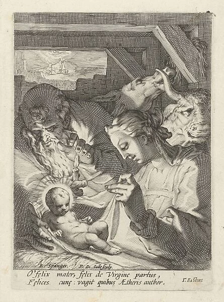 Nativity Stable Mary Joseph Christ child lying