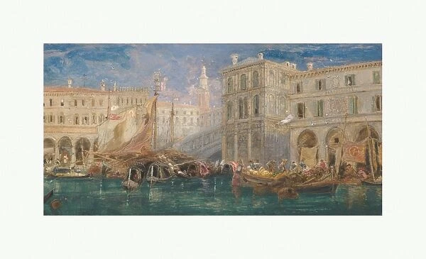 Orange Market Venice 1867 Watercolor gouache