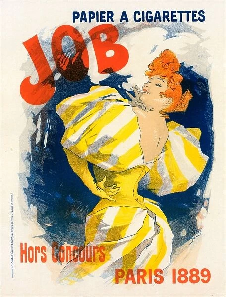 Poster for Papier a cigarettes Job. Cheret, Jules, 1836-1932, French painter