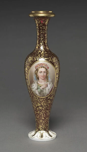 Vase 1840-1860 Bohemia 19th century Glass enamel
