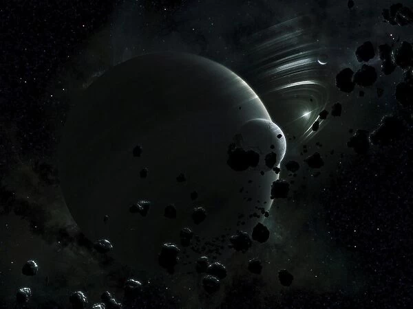 Illustration of Tyche, a hypothetical planet that could exist within the Oort Cloud