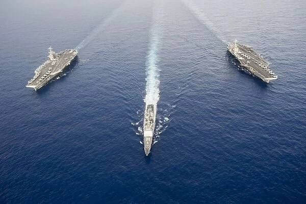 USS George Washington, USS Mobile Bay, & USS John C. Stennis