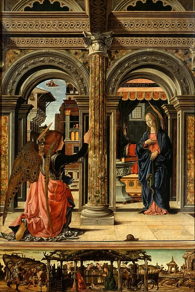 The Annunciation, 1470-1472. Artist: Del Cossa, Francesco (1436-1478)