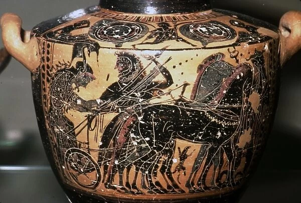 Athena drives Chariot with Herakles, c6th century BC