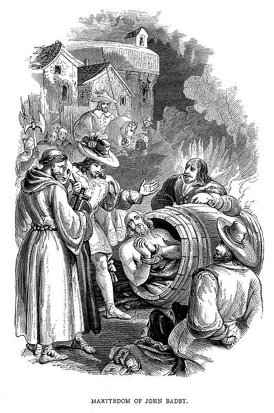 Burning of John Badby for heresy, 1410 (1848)