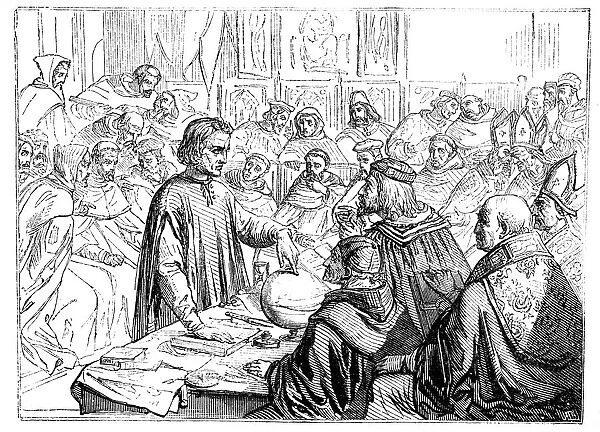 Christopher Columbus before the Council at Salamanca, Spain, 1487